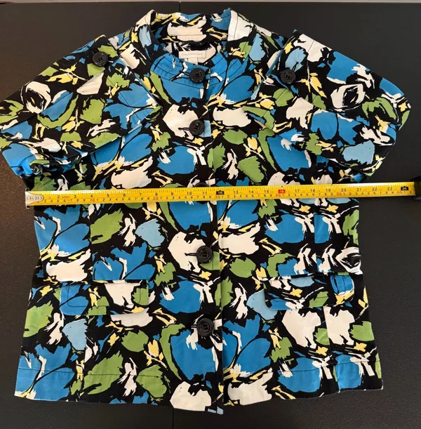 Vintage Charter Club‎ Women's Abstract Floral Print Chino Jacket, Large - Image 5
