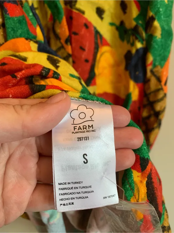FARM Rio Fruit Salad MIDI Dress Women Size Small Summer Beach Outfit - Image 5