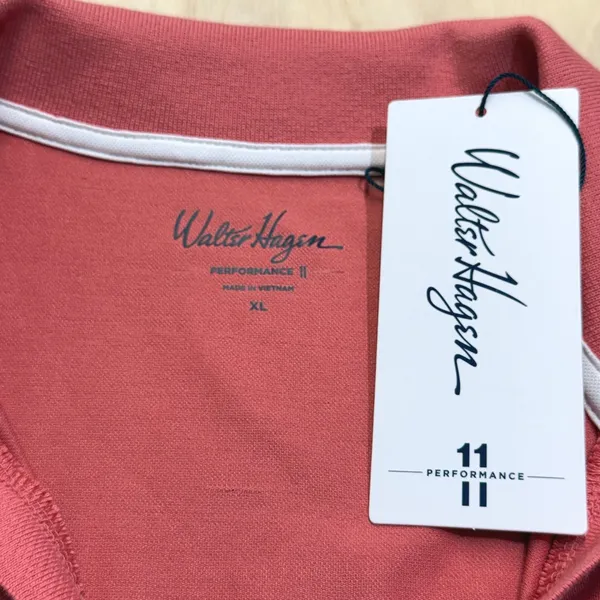Walter Hagen Performance 11 Johnny Sleeveless Golf Polo Pink Rouge XL NEW - Image 3