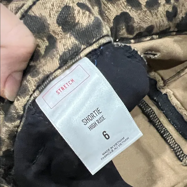 Express Leopard Print Paperbag Waist Shorts - Brown/Black - Image 3