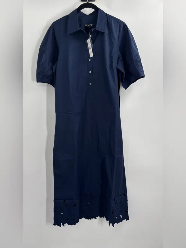 J.Crew Embroidered shirt-dress in cotton poplin - Image 4