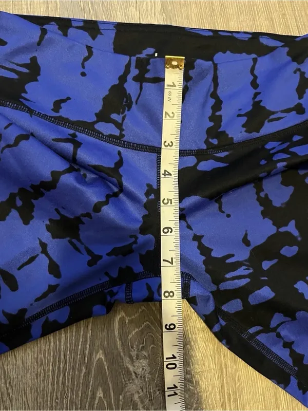 Alo Goddess Leggings Ribbed Blue Black Yoga Womens S Activewear Athletic - Image 5