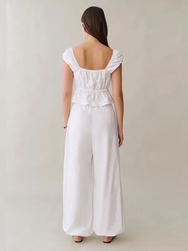 NWT Few moda Lee Cotton Pant size Large L white CAARA - Image 2
