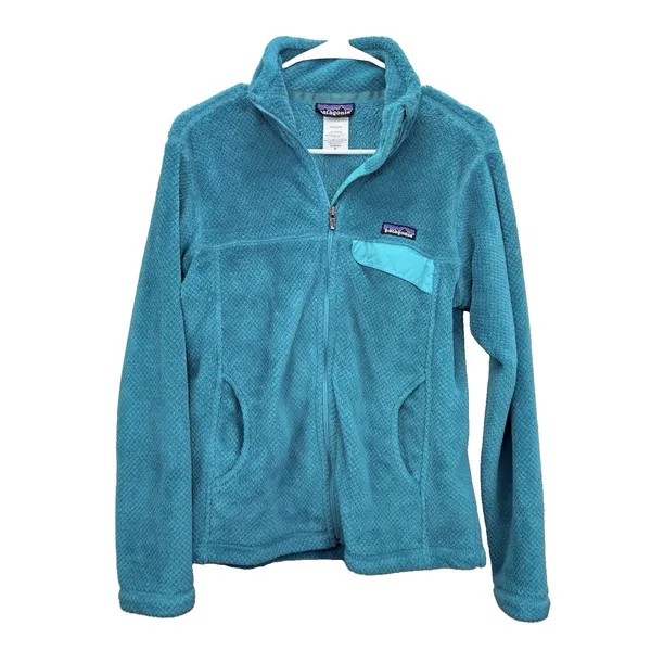 Patagonia Green Full Zip Re-Tool Jacket Pockets Women's MEDIUM - Image 2