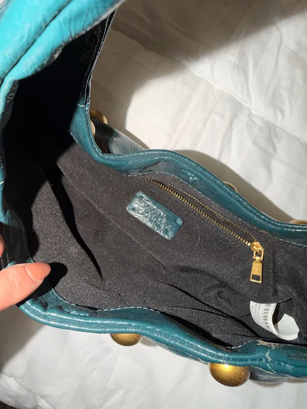 Zara studded purse green - Image 3