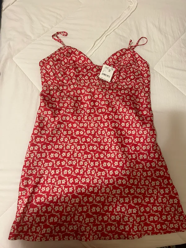 Free People Red Slip Dress - Image 2