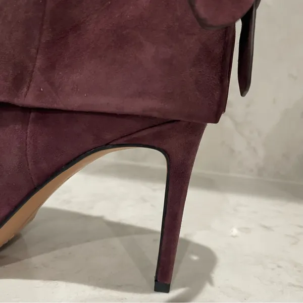 New! Vince Camuto Amesha Suede‎ Open Toe Bootie Sz 8.5 - Image 6