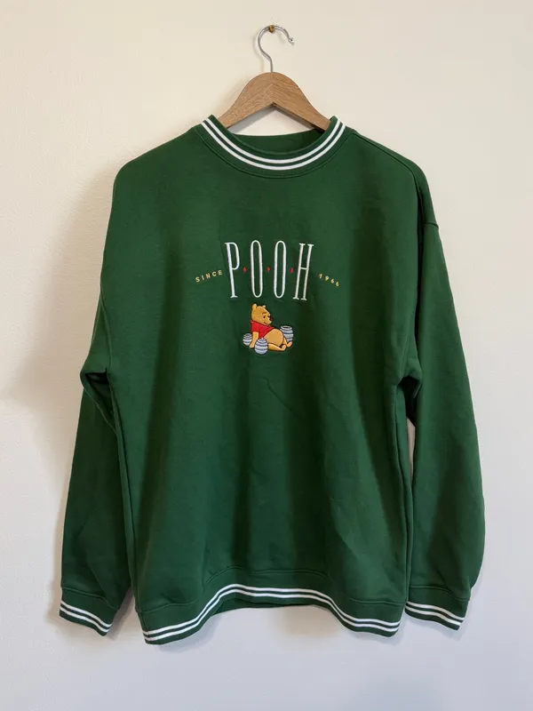 Disney Parks Winnie the Pooh Pullover Sweatshirt Green Size Medium Adult - Image 2