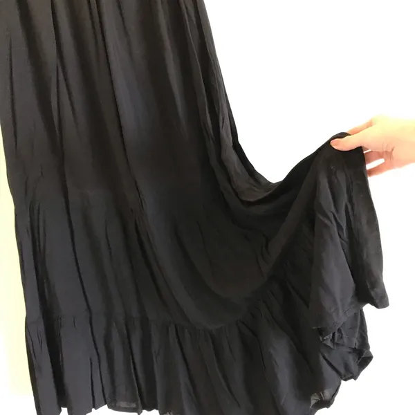 Hard Tail Two Tiered Maxi Skirt Black Size M - Image 8