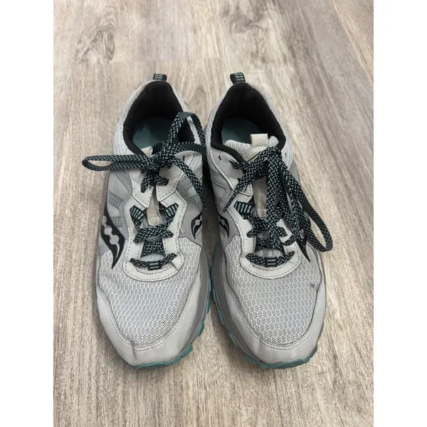 Saucony Womens Excursion TR 16 Trail Running Shoes Gray Teal Size 9.5‎ - Image 2