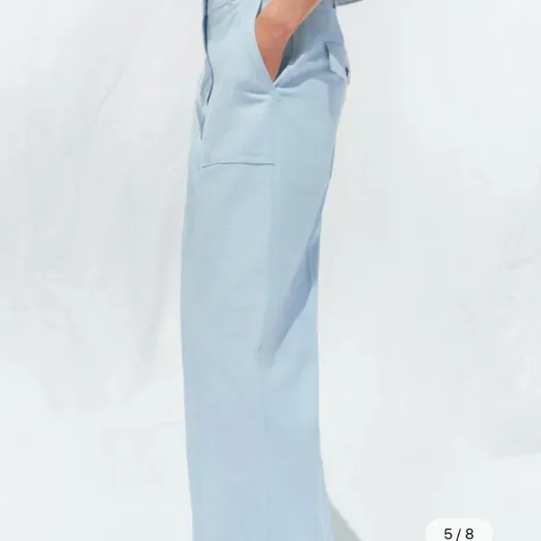 Zara Straight-cut trousers with a metal button 3444/133/403 size small S - Image 3
