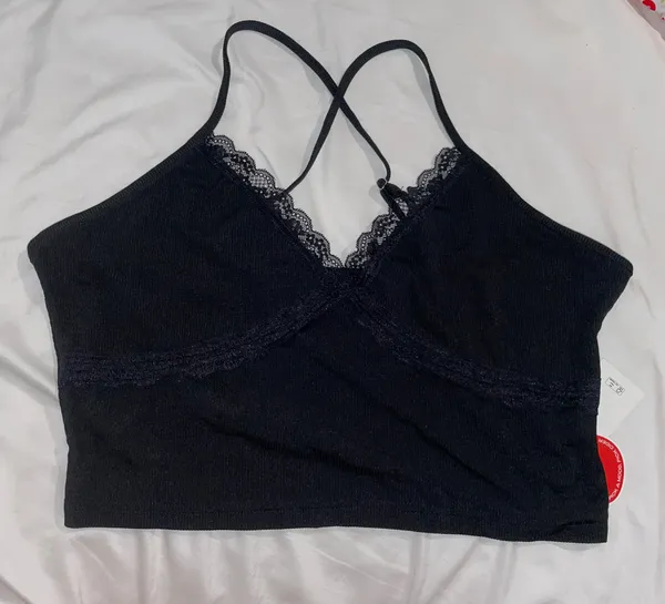Cider Solid Lace Trim Cami Top - Image 4