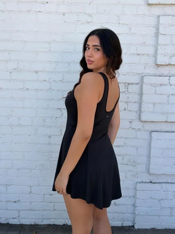 DSG black mini tennis pickleball dress sz L #athletic #preppy #pickleball #sporty - Image 4