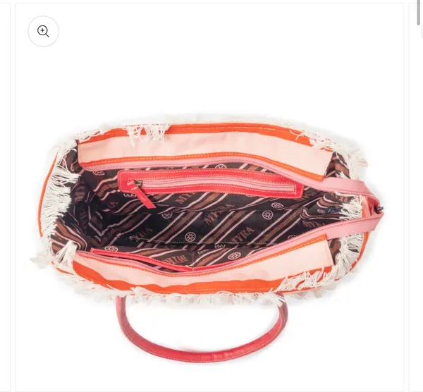 Saint Tropez Tote Bag-Red/Stripe - Image 4