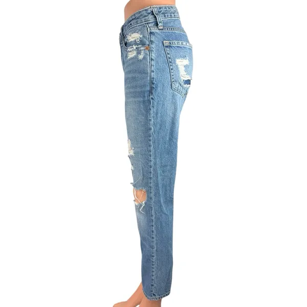 Abercrombie & Fitch Ames Low Rise Distressed Skinny Slim Boyfriend Denim Jeans 0 - Image 2