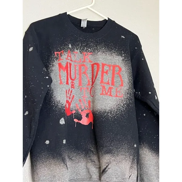 Halloween talk murder to me sweatshirt Sz S - Image 2