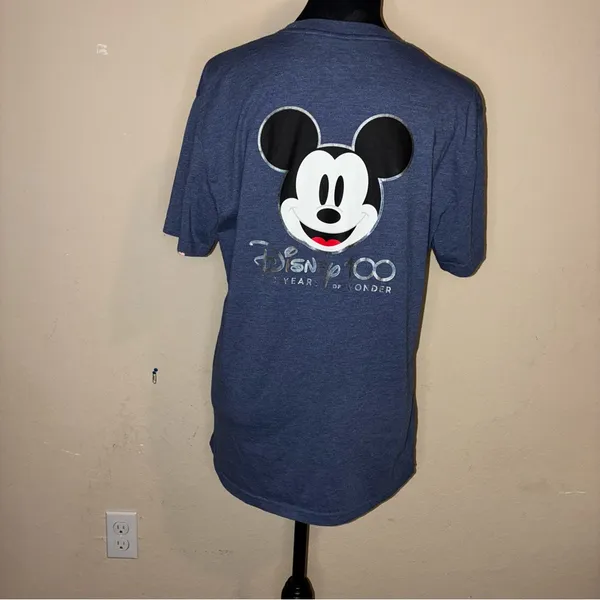 Disney Mickey Mouse Red and Blue Graphic Tee - Image 3