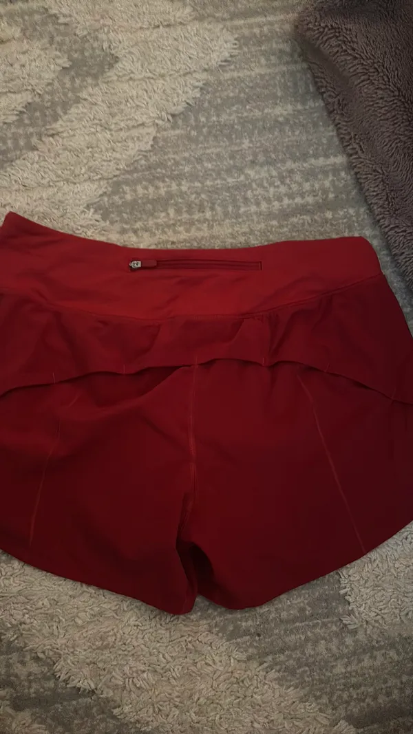Red Lululemon Hotty Hot Shorts - Image 3