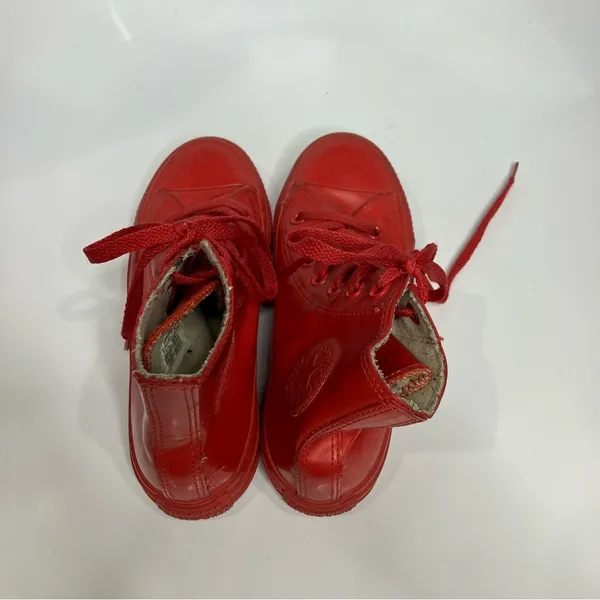 Converse all star HI rubber Red sneakers‎ hightop Unisex sizing women’s 5 - Image 6