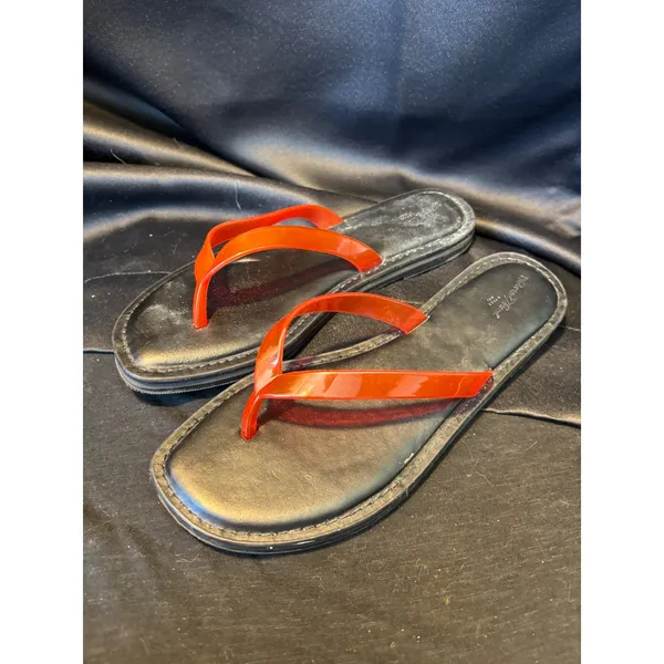 Universal Thread Womens Black‎ Red Jelly Strap Thong Flip Flop Sandals Size 8 - Image 2