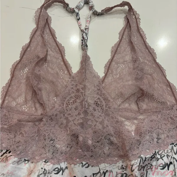 Victoria's Secret Lace Trim Chemise - Pink and Black size M - Image 4