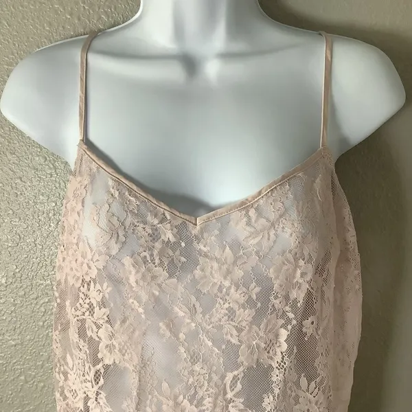 Victoria's Secret Sheer Lace Pink Coquette Dollette Feminine Romantic Camisole M - Image 2