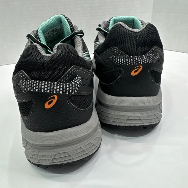ASICS Gel Venture 6 Women’s 9 Black Teal Orange Trail Shoes T7G6Q - Image 8