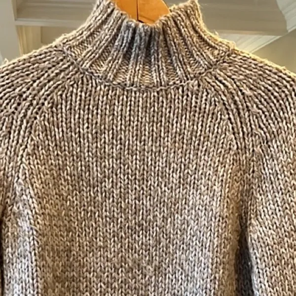 Chunky Wool Knit Cozy Sweeter Turtleneck Eagles Eye Womens Medium - Image 7