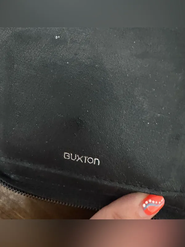 Buxton leather zip around travel passport wallet organizer - Image 3