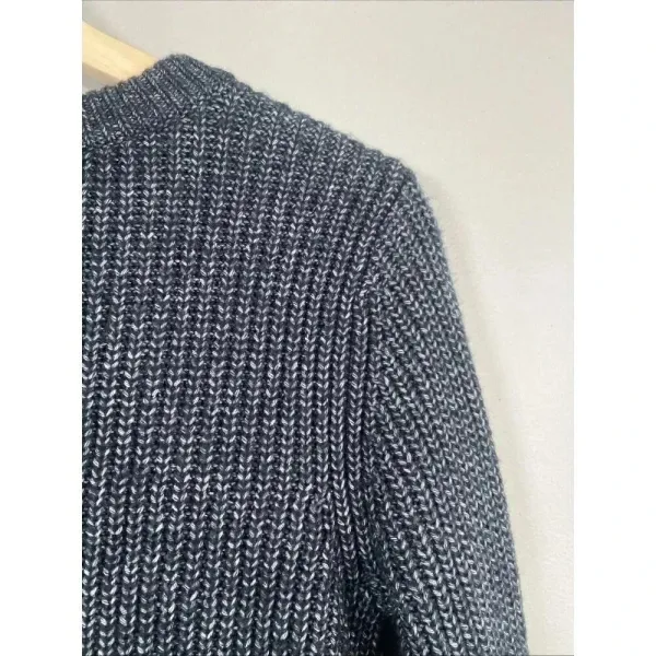 Abercrombie & Fitch Women Size Small Knit Sweater Dress Gray‎ Navy Green Varsity - Image 5