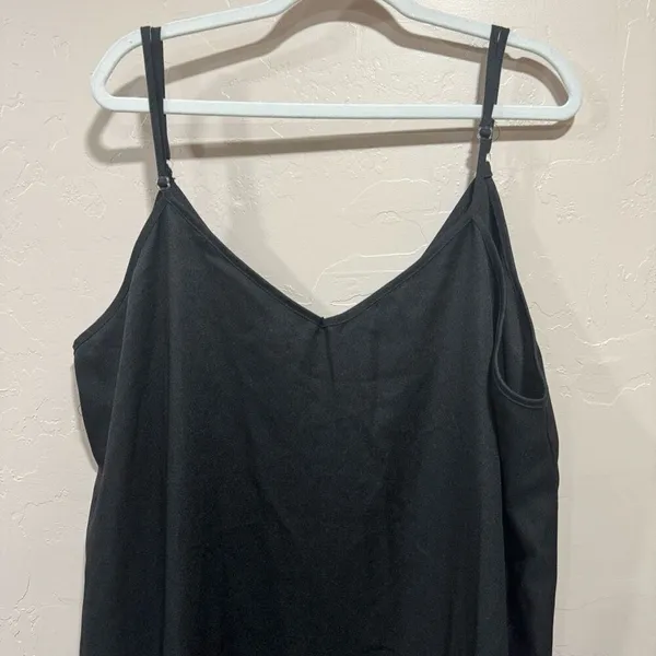 Black Boohoo Plus Strappy Cami Maxi Dress - Image 2
