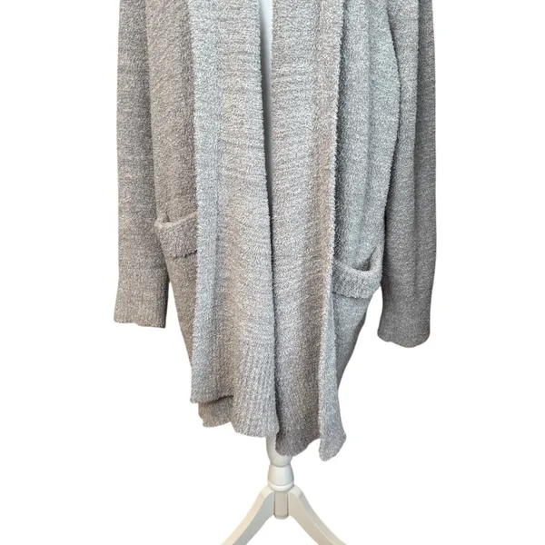 Barefoot Dreams Cozy Chic‎ Cali Cardi Longline Knit Cardigan Lounge Small Gray - Image 5