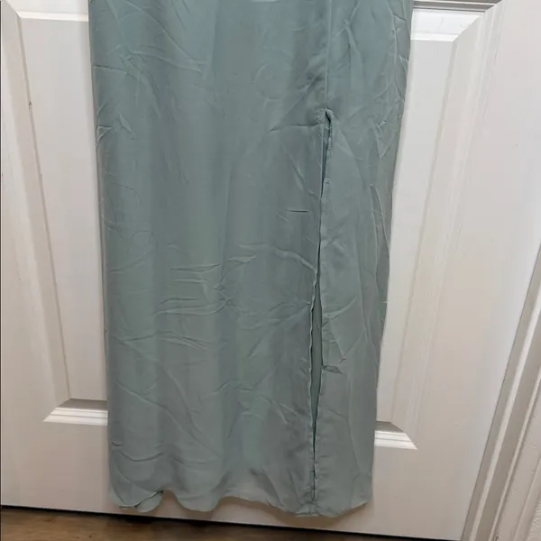 Birdy Grey Sage Amy wide scoop neck spaghetti strap sage green dress sz XS - Image 5