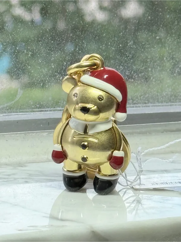 Coach Santa 3D Bear Bag Charm NWOT - Image 3