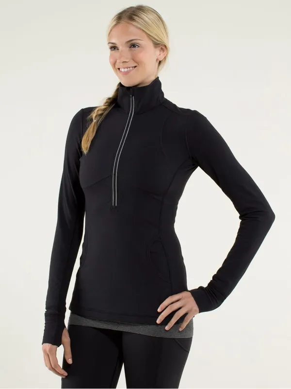 Lululemon Star Runner Long-Sleeve Black Half-Zip Athletic Top - Image 4