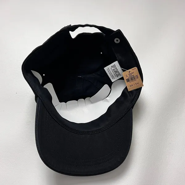 PINK Women’s Black Baseball Logo Hat NWT - Image 5