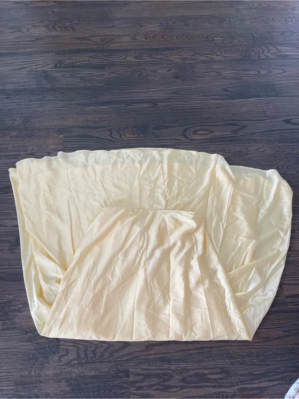 Show Me Your Mumu Tinsley Yellow Maxi Dress size XL strapless tube - Image 4