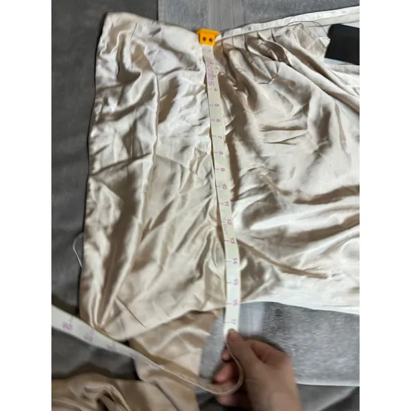 NWT‎ Lulus Size XL Off White Beige Maritza Champagne Satin Sash Tulip Maxi Dress - Image 8