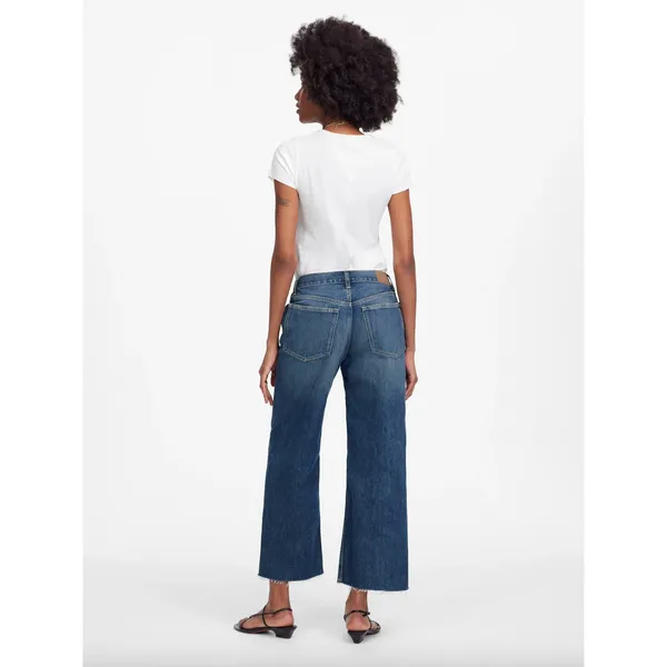 Madewell Petite Low Slung Baggy Crop Jean Croswell Wash Blue Relaxed US 30 P NWT - Image 3