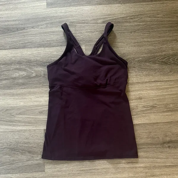 Lululemon Athletica Dark Purple Cross back Tank Top - Image 3