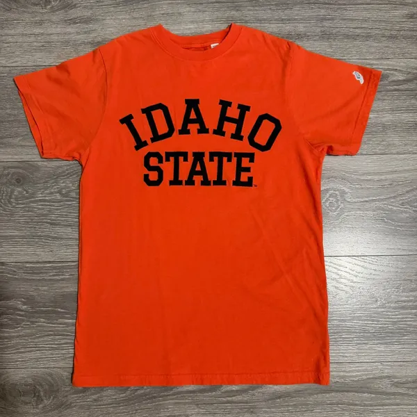 League Idaho State University Orange Cotton Graphic T-Shirt Womens Small College - Image 10