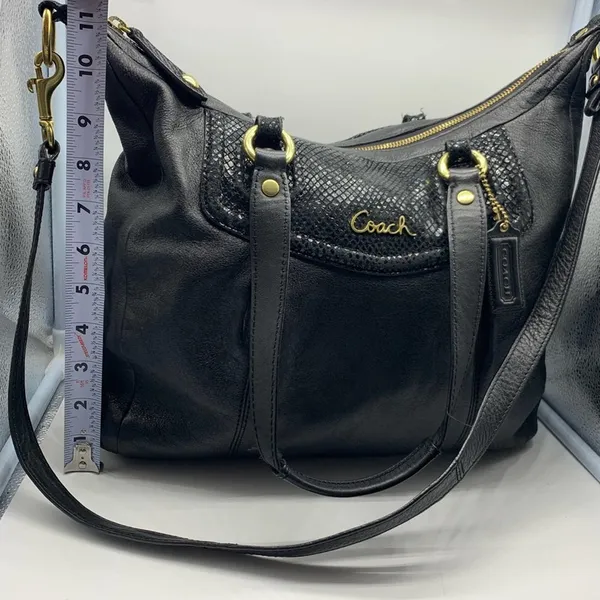 COACH Ashley black leather satchel - Image 8