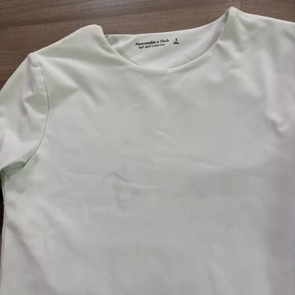 Abercrombie & Fitch White Long Sleeve BodySuit Women Size Small - Image 2