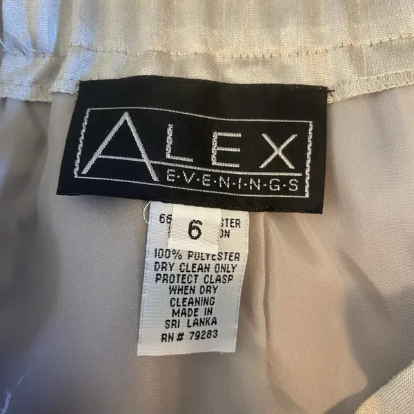 Alex Evenings Formal Suit Womens Size‎ 6 Champagne Shimmer Skirt Jacket Wedding - Image 16