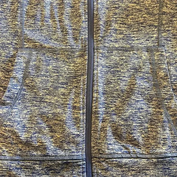 CG by Champion Duo Dry Purple Chambray Zip Up Hoodie, Size L - Image 4