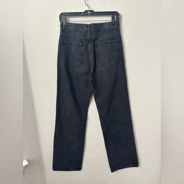 Mango Black/Gray straight Leg Jeans size 6 - Image 6