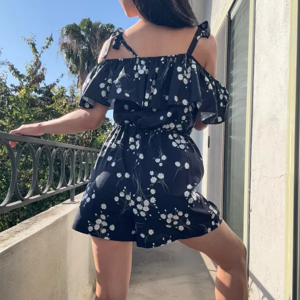 🌸 Coquette Floral Off-Shoulder Romper – Soft Girl Cottagecore Summer XS/S - Image 2