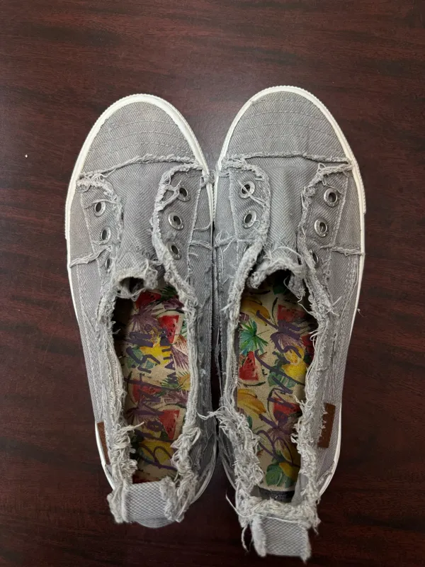 Blowfish Marley Sweet Gray Colored Canvas Slip-On Shoes Size 9 - Image 4