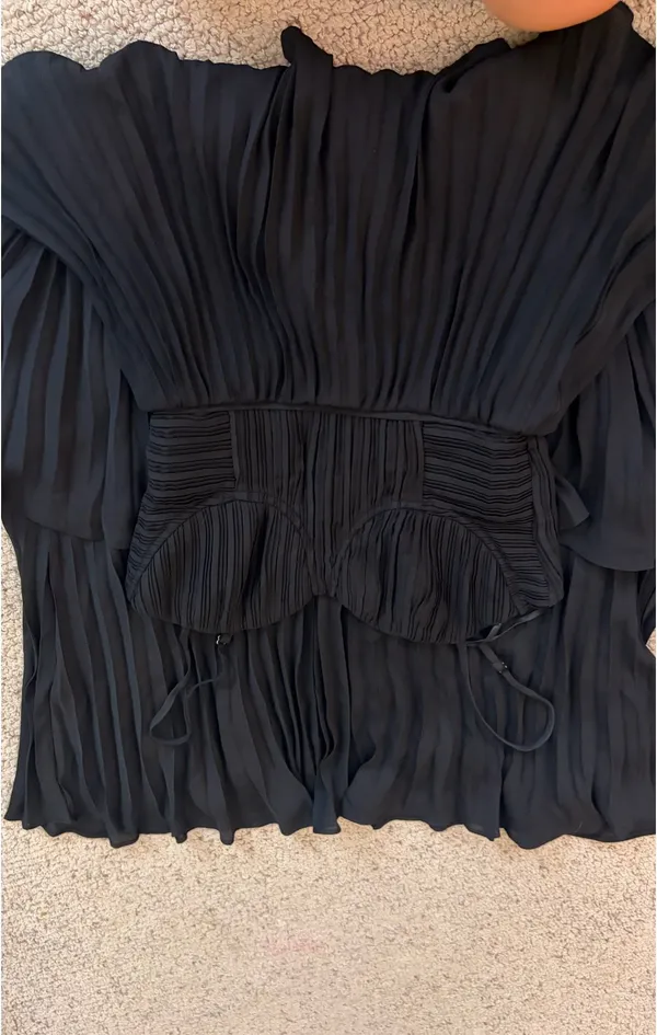 Lulus Black Midi Dress Floral - Image 3