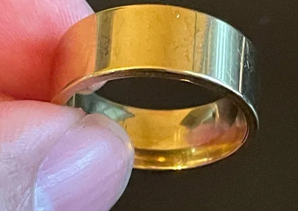 8mm gold stainless steel engagement ring size 8 - Image 9